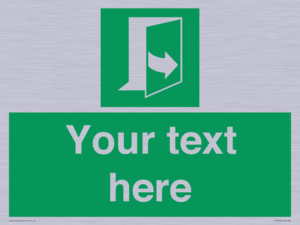 Custom sign safe condition door opens pulling left hand side